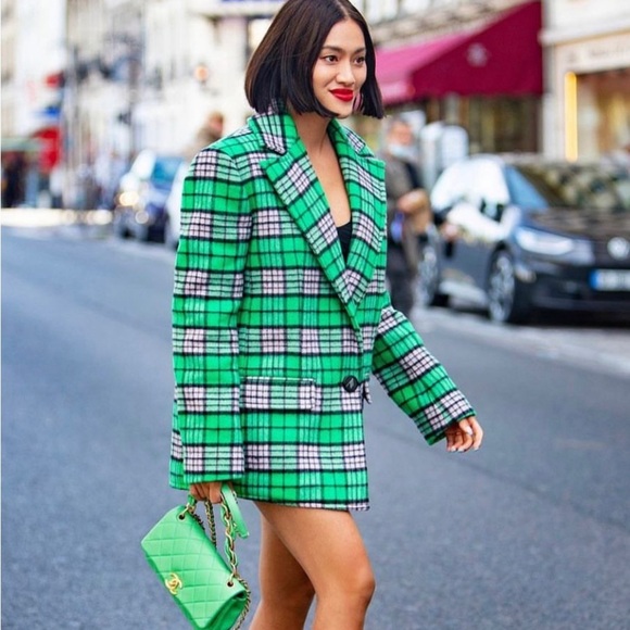 LiME - bottle green woman’s blazer jacket- size M - Picture 1 of 13